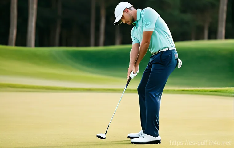 골프 스윙 자세 교정법 - **Prompt:** A dynamic, full-body shot of a male golfer in his late 20s, demonstrating the perfect in...