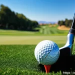 Home 23 골프 중고 클럽 시장 트렌드 - A detailed close-up of a well-maintained used TaylorMade driver golf club resting on green grass, sh...